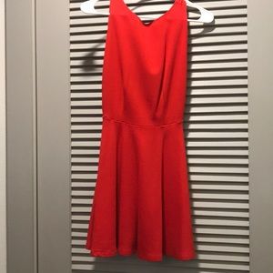 Red skater dress